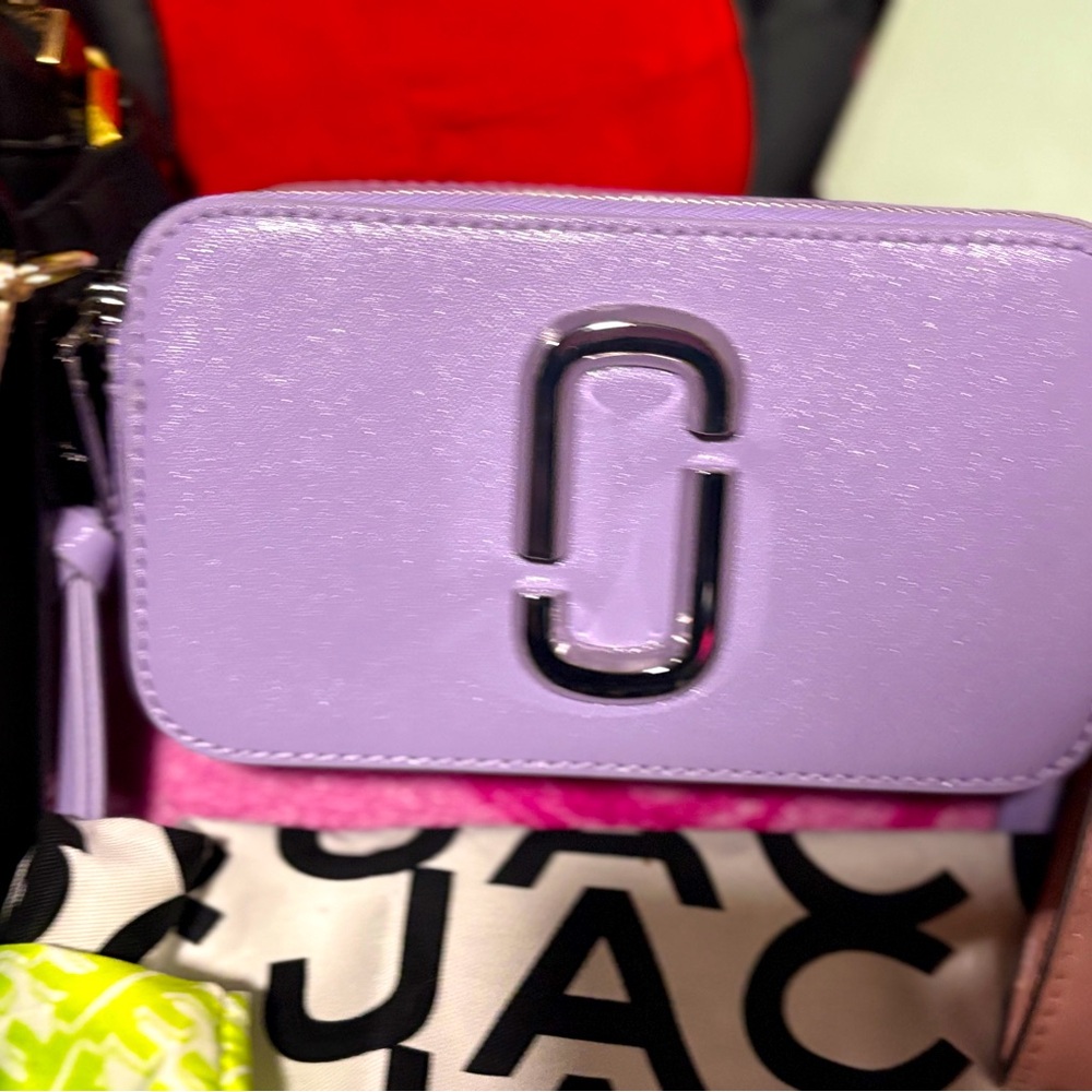 Marc Jacobs Purple  Smooth Leather cross body bag